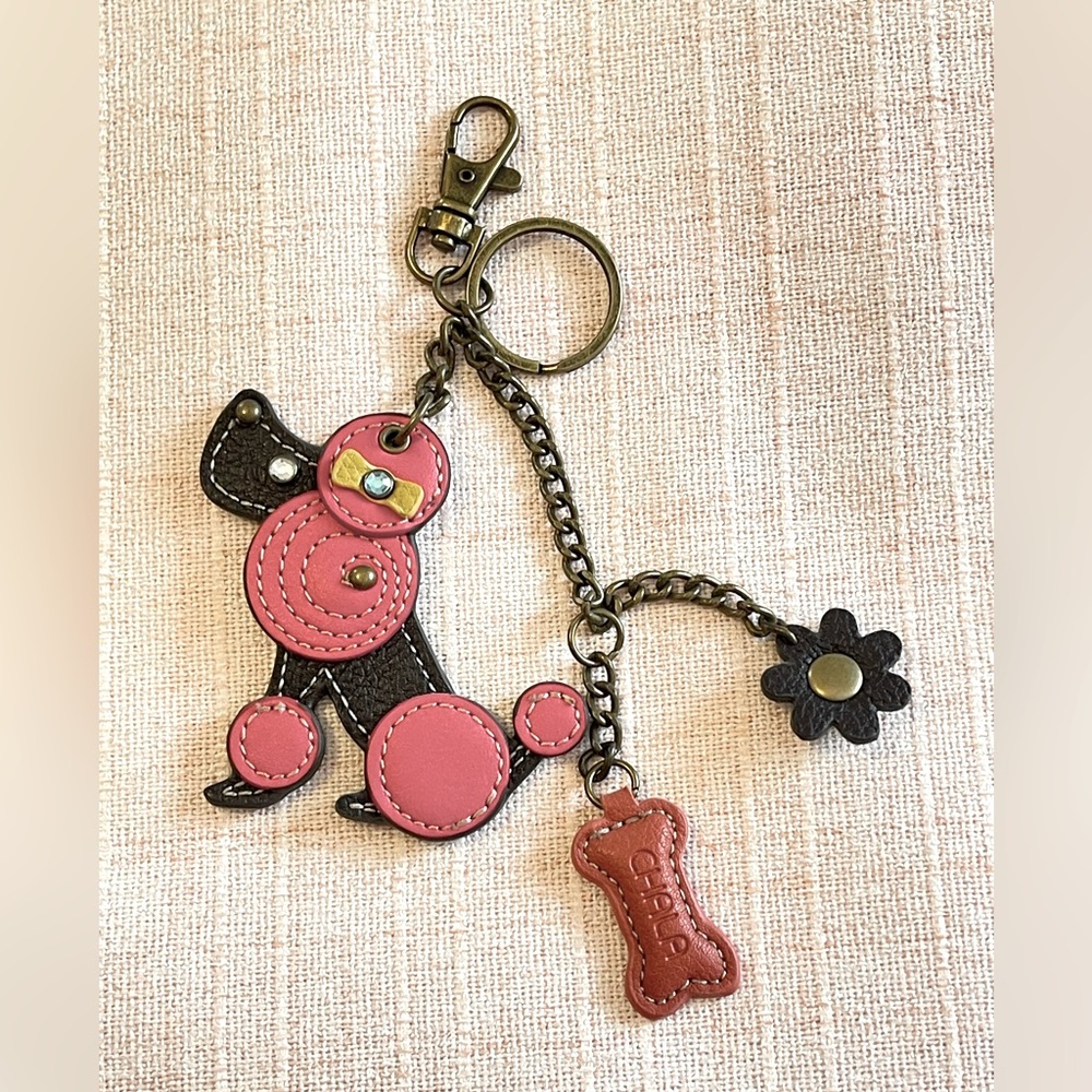 Pink poodle charm